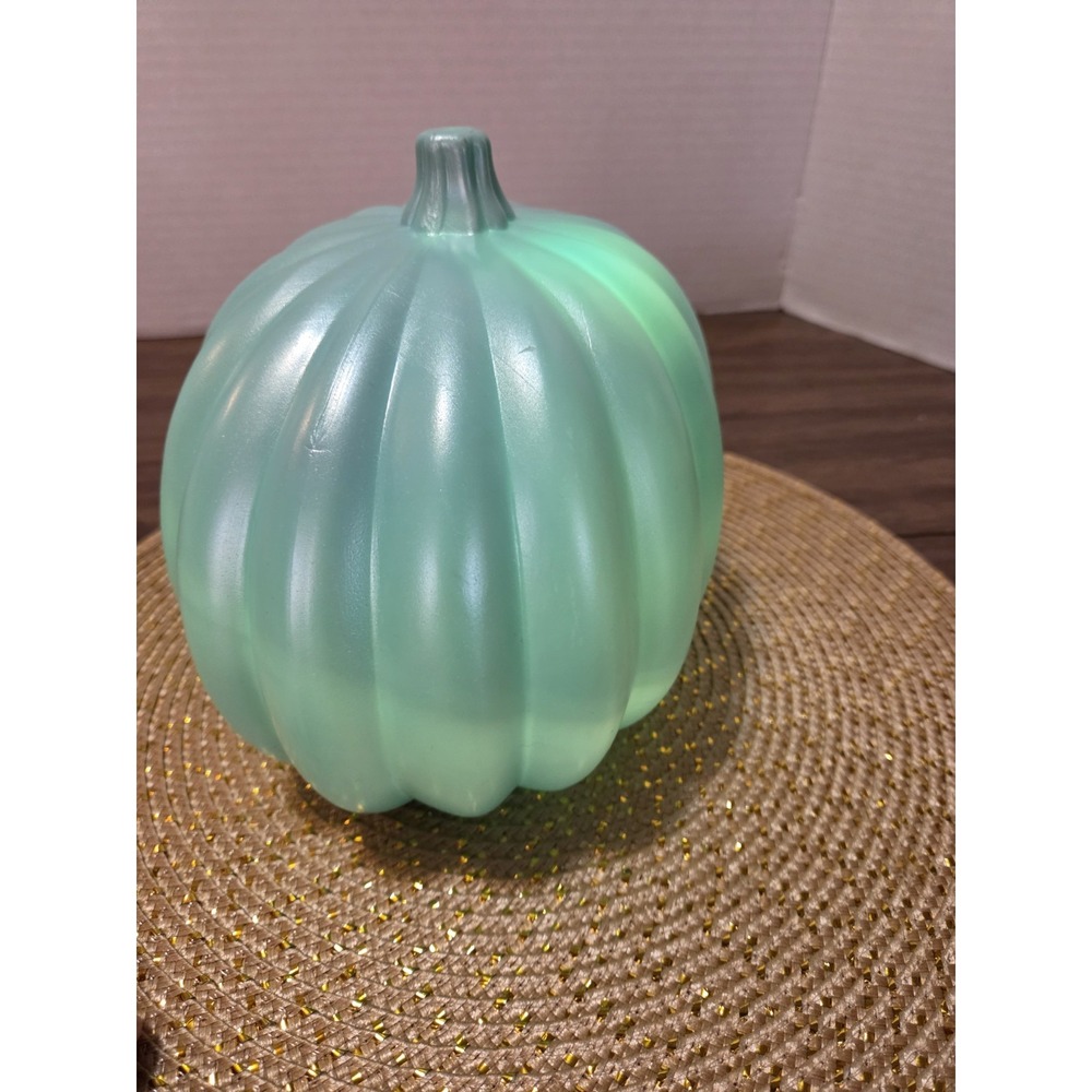Light Up Jack O Lantern, Halloween, Turquoise - Picture 5 of 8